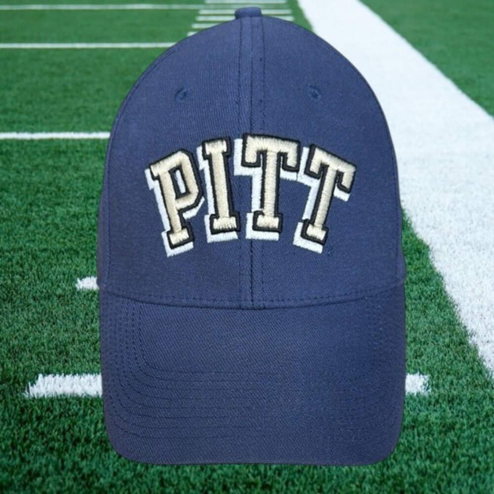 Nike Pittsburgh Pitt Panthers NCAA Blue Gold White Embroidered Hat Cap OSFA